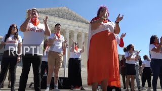 USA: Texas pro-choice group rallies at Supreme Court in DC