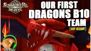 SUMMONERS WAR : Our First Dragons B10 Team (For Beginners)