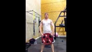 45lb plate squats! Follow @athlete_in_training87 on Instagram for fitness videos!