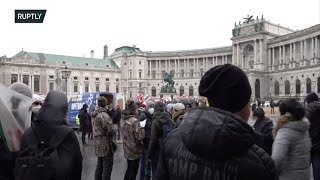 LIVE: Protesters demonstrate against COVID restrictions and mandatory vaccination in Vienna