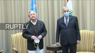 Lebanon: FM Bou Habib welcomes UN chief Guterres in Beirut