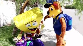 Frozen Elsa _ Spiderman Nerf Gun War! w- Joker, Venom, Spidergirl _ Paw Patrol Chase in Real Life
