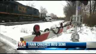 Train Crashes Into Semi in Harrison County, KY