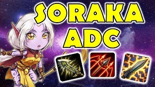 SORAKA ADC ǁ PENTAKILL? BUILD 100% CRIT - League of Legends