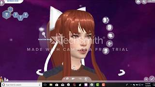 Natskuki and Monika from ddlc | the sims 4