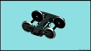 3D модель вагонной тележки типа ЦНИИ Х3 модель 18 100 3D model of bogie