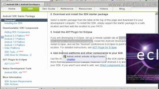 Android 1 Programming Tutorial install SDK, Eclipse plugin and Hello world first program