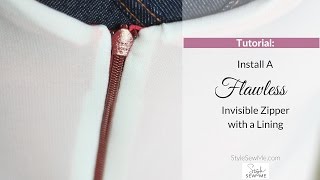 Install a Flawless Invisible Zipper with a Lining