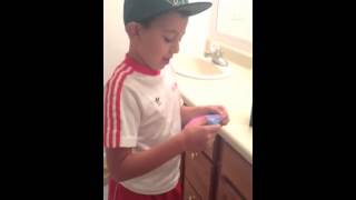 Boy finds moms pads