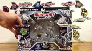 Wave 4 Monsuno Toy Opening - Shadow Monsuno Four Pack Core-tech vs. S.T.O.R.M.