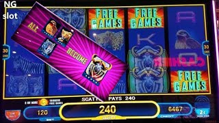 Midnight Stampede Slot Machine Bonus Won w/RETRIGGER ! Live Slot Play