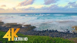 4K Hawaii Ocean Waves Crashing on Beach - Relax Video - Oahu Beaches, Episode 4