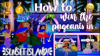 ?HOW TO WIN the PAGEANTS in SUNSET ISLAND!?| Roblox Royale High | PastelBanana