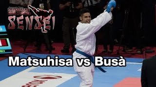 Matsuhisa vs Busà - Male kumite -75 kg - 21st WKF World Karate Championships Paris Bercy 2012