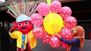 Ondel Ondel membuat BALON BUNGA RAKSASA.. tapi MELETUS
