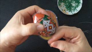 (51)Оплетение яйца с термонаклейкой.Часть 1.