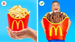 TANTANGAN MAKANAN DARI COKELAT VS ASLI! || Tantangan Makanan Lezat dengan Cokelat oleh 123 Go Like!