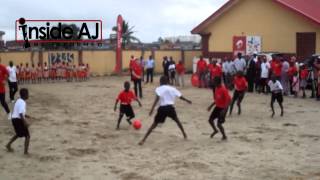 Arsenal's Robert Pires playing Soccer at Tolu Ajegunle