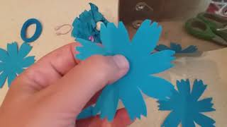 Diy.....Василек из фоамирана  легко и просто.Волошка iз фоамiрану.