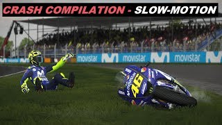 MotoGP 2018 MOD | CRASH COMPILATION | Slow-motion | PC GAME
