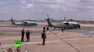 LIVE: Donald Trump arrives at Stansted Airport on 3-day UK visit