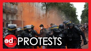 French Police CLASH With Anti Covid Pass Protesters in Paris