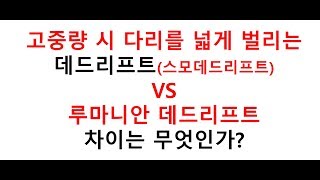 20강 고중량에서 사용하는 데드리프트 vs 루마니안 데드리프트의 차이