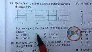 Prediksi Ujian nasional SMP 2016-Jaring jaring Balok#29