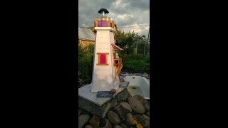 Декор для сада и огорода. Маяк из дерева. Lighthouse of wood