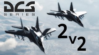 DCS: 2v2  Mig-29 vs F-18 Hornet BVR Engagement