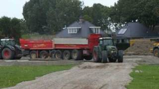 Fendt 936 plus Beco 360 zand rijden voor Buijs zand en grindhandel Groot-Ammers