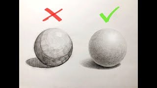 Правильная штриховка шара. Основные ошибки.