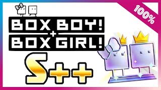 BOXBOY! + BOXGIRL! 100% | A Tale for Two S++ Rank (All Worlds, All Medals)