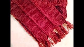 Самый простой узор для мужского шарфа