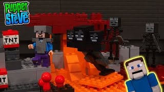 LEGO Minecraft The Wither Set 21126 Nether Skeletons Unboxing Puppet Steve