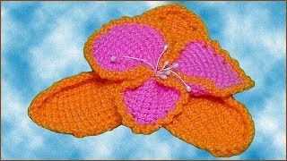 Орхидея крючком. Тунисское вязание. Цветок крючком. Часть 1. (Orchid. Tunisian crochet. P. 1)