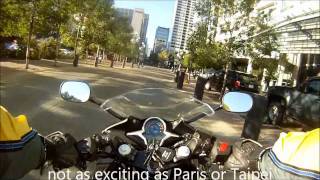 Honda cbr250r Calgary Downtown Morning Run