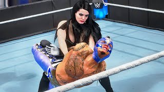 WWE 2k20: Paige vs Rey Mysterio (w/ Absolution), PTO & Cloverleaf, Intergender wrestling