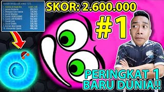 Rekor Baru Cacing Terbesar Alaska!! Skor 2.600.000, No 1 Dunia! - Worms Zone Indonesia #1