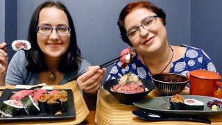 Beef Sushi Kyoto Japan Nishiki Market 佰食屋肉寿司専科 Sushi-Beef-Hyakushokuya | Gay Family - Eating Show