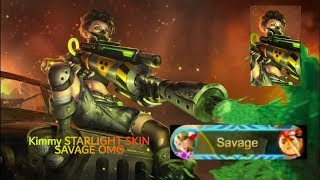 Mobile legends kimmy STARLIGHT skin Savage and build OMG