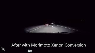Morimoto mini D2S STAGE III Retrofit. Before and after