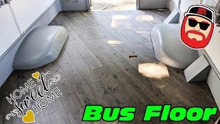 Short Bus RV Conversion ~ Wood Plank Laminate Flooring ??
