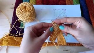 Плед 10 петель. Угол. 10 stitches blanket - corner.