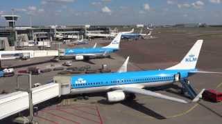 Impression of Amsterdam Airport Schiphol, home base of KLM Royal Dutch Airlines