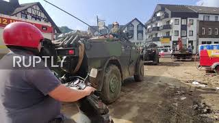 Germany: Emergency services and army clear Altenahr rubble after deadly flooding