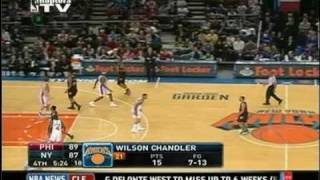 Iguodala Dunk on Danilo Galinari of the Knicks