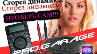 12. Проверка динамика мультиметром. Сгорел или нет!?