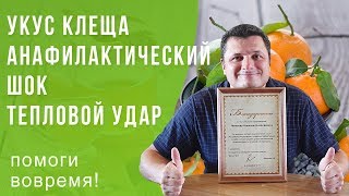 Оказание первой помощи после укуса клеща, тепловом или солнечном ударе, анафилактическом шоке.