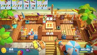 Overcooked 2 Surf 'n' Turf 3-2 4 star (2 player co-op)
